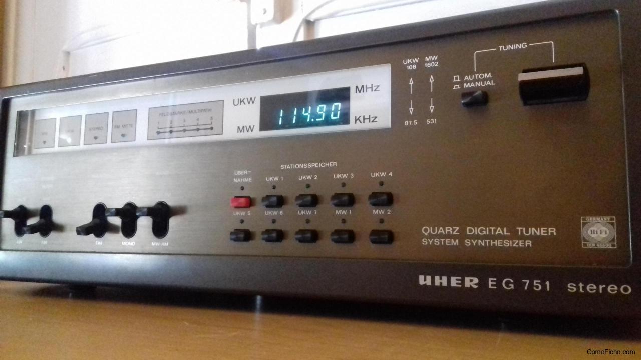 Receptor radio UHER EG 751. Vintage.(PARA REPARAR)