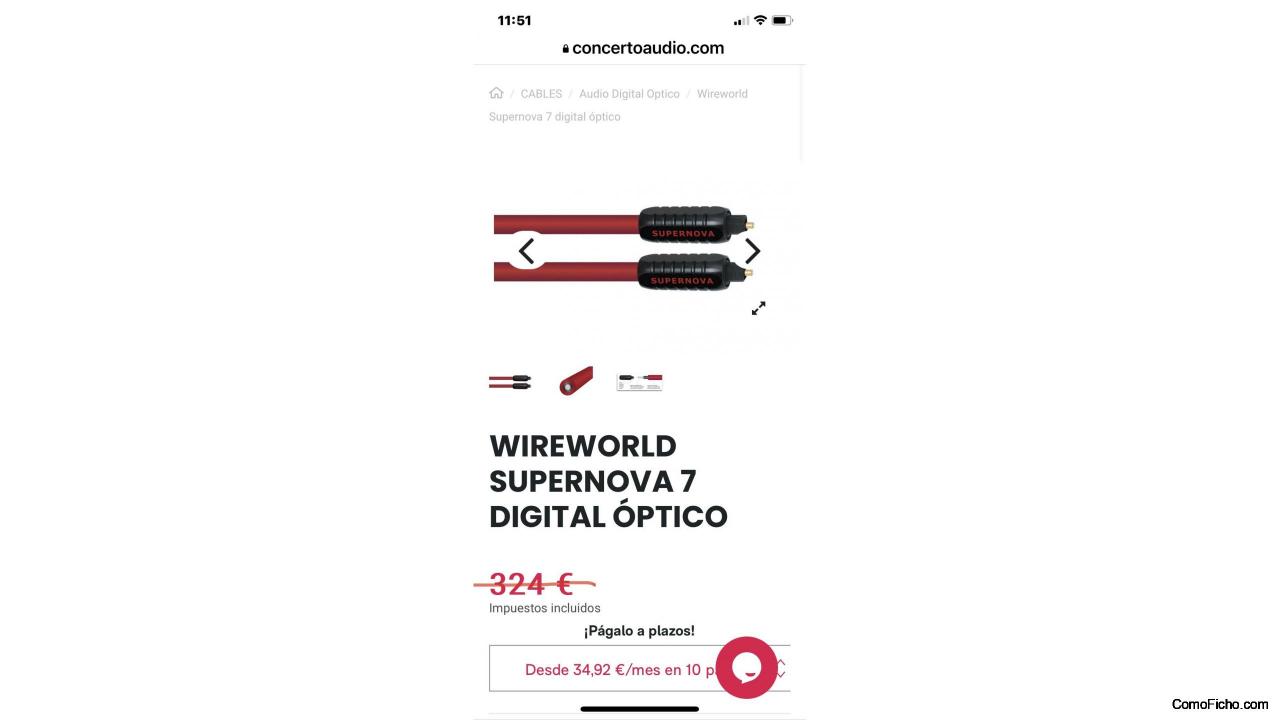 WIREWORLD SUPERNOVA 7 DIGITAL ÓPTICO 1M Nuevo