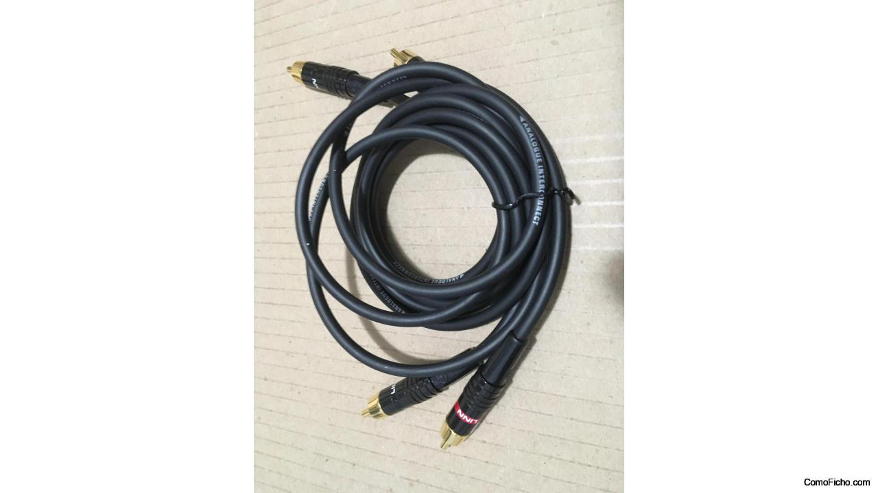 Parejas de cables Black interconnect LINN RCA de 1,20 metros y de 1,50 metros de longitud