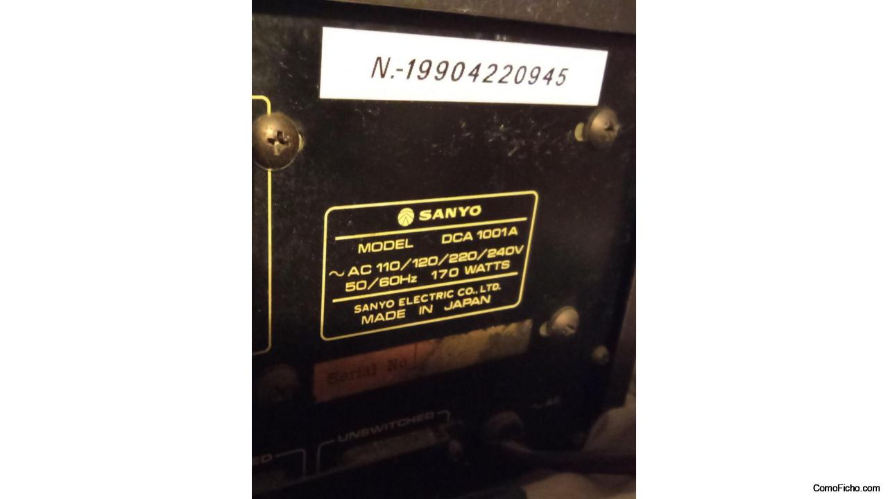 Amplificador sanyo DCA 1001A