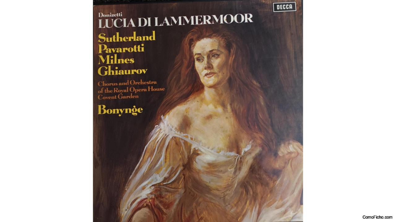 OPERA "LUCIA DE LAMMERMOOR"-3 VINILOS-Donizetti-Bonynge