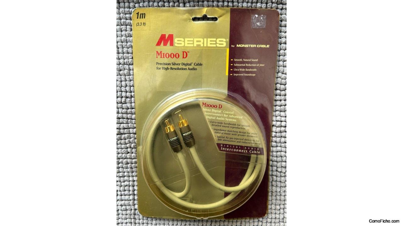 MONSTER CABLE M SERIES M1000D PRECISION SILVER DIGITAL CABLE for HIGH-RESOLUTION
