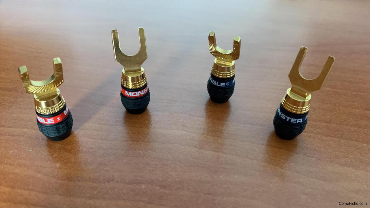 Monster QuickLock Gold Angled Spades Connectors (QL-GAS-H MKII)