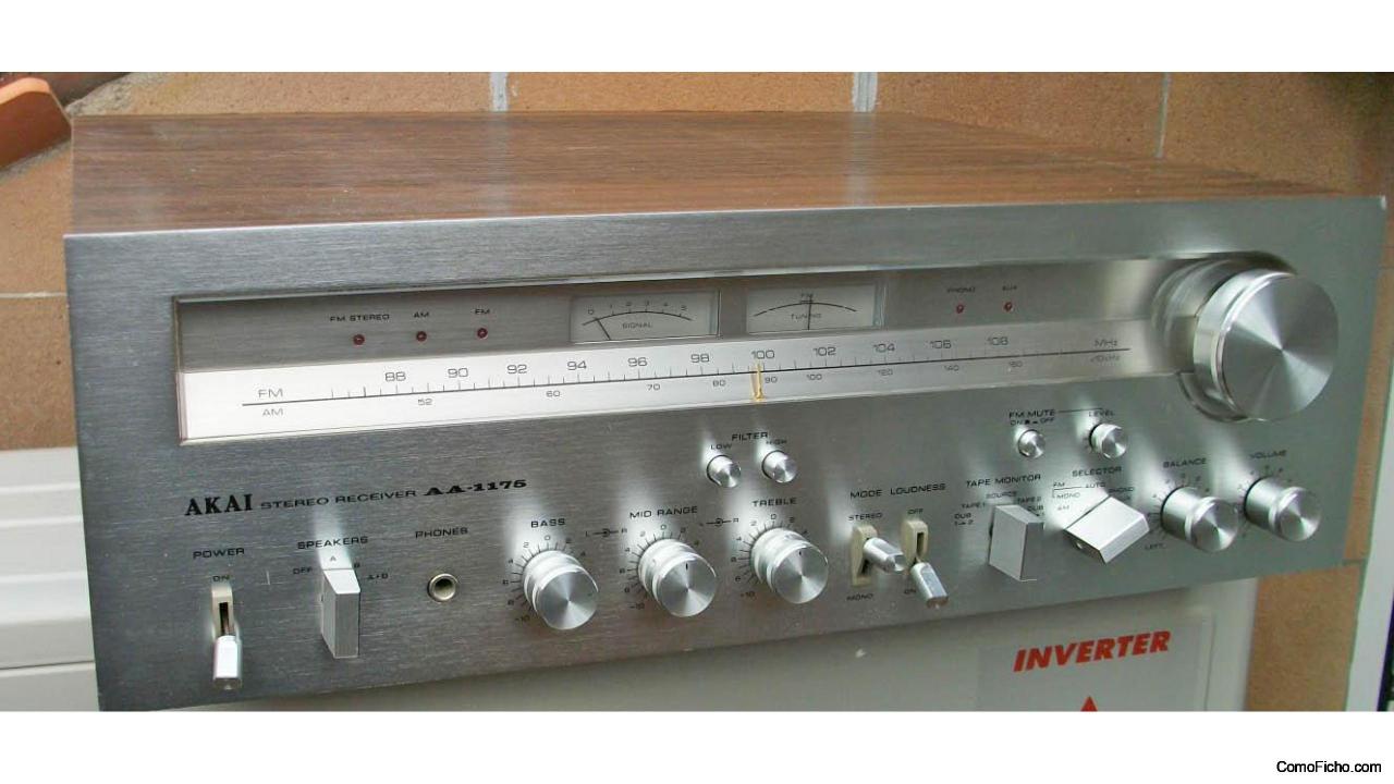 Amplificador (Receptor) Akai AA 1175 (AM / FM) Año 1978.