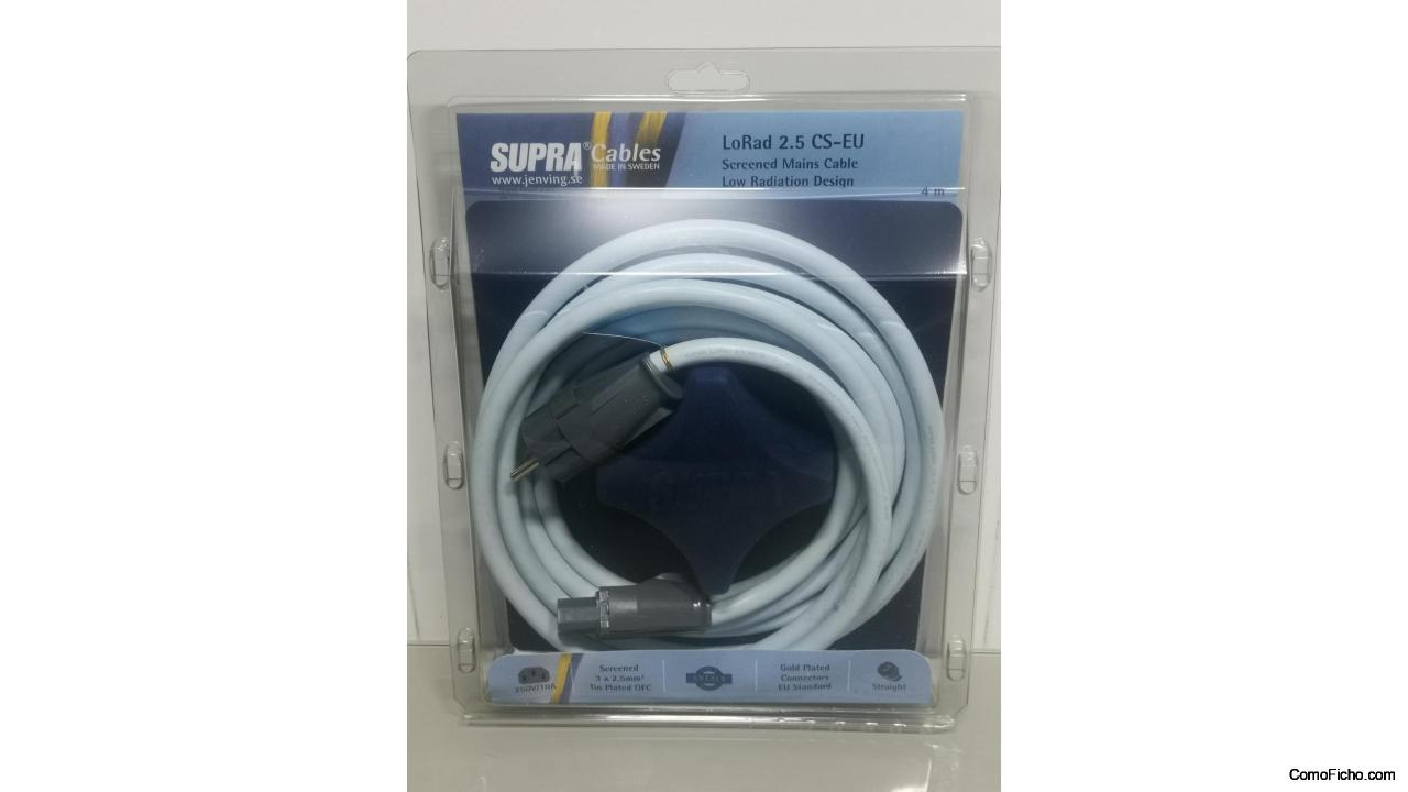 Cable de red Supra Cables LORAD 2.5 CS‐EU de 4m de longitud.