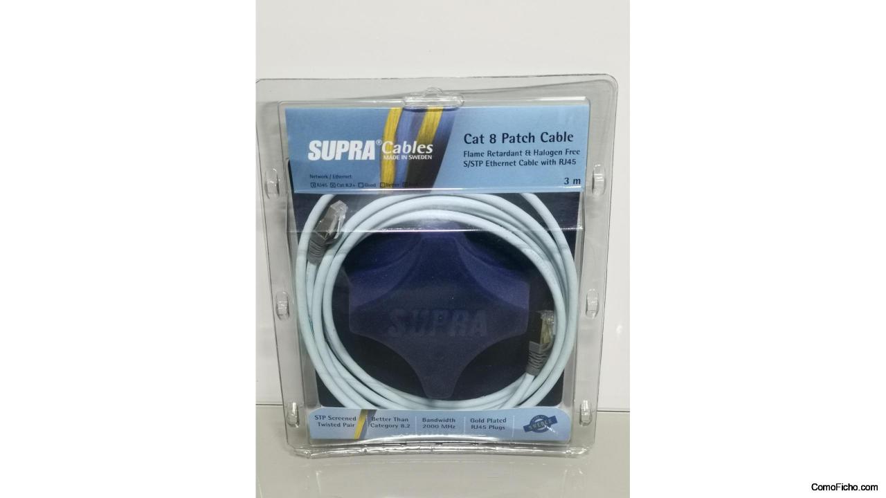 Cable Ethernet RJ45 Supra cat 8 de 3m