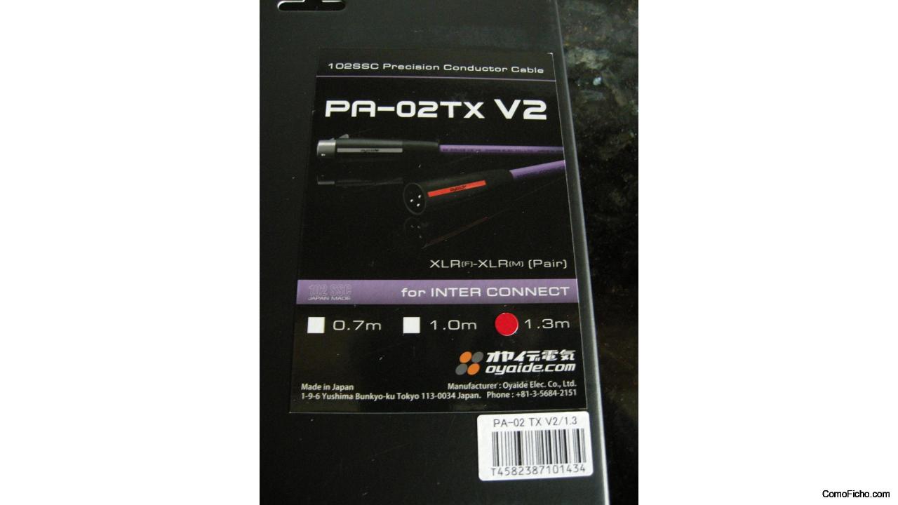 Oyaide PA-02TX V.2  XLR 1.3M Cable