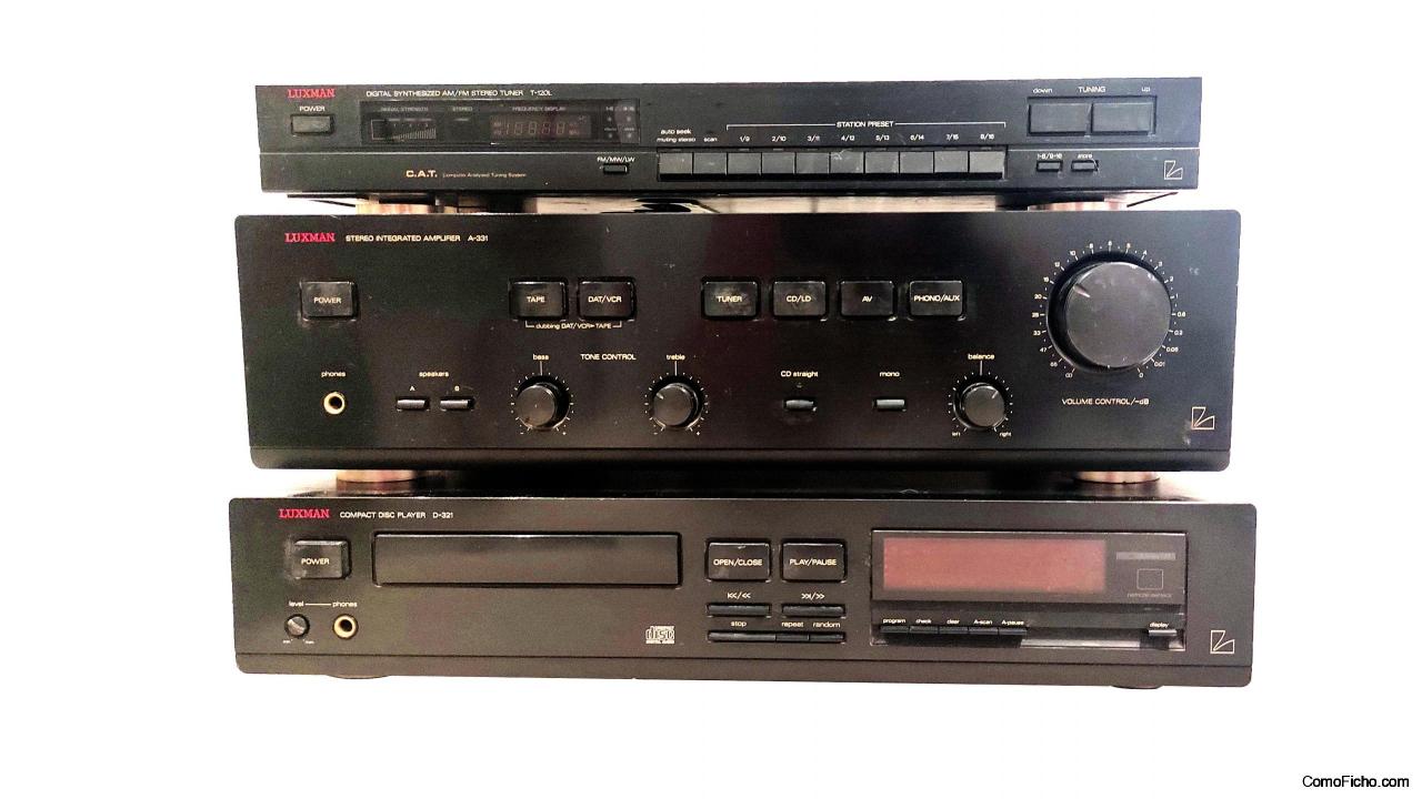 LUXMAN equipo de musica: . amplificador, sintonizador y compact disk