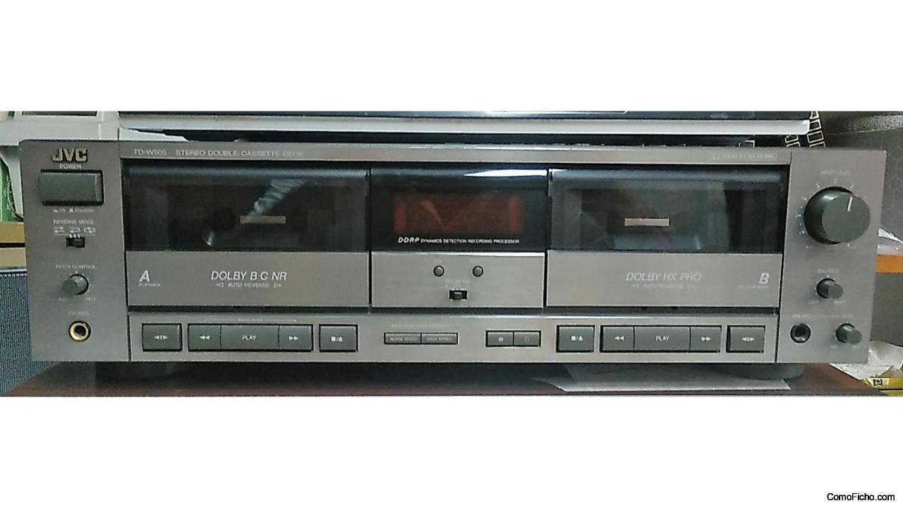 Platina doble de cassette auto reverse JVC TDW 505