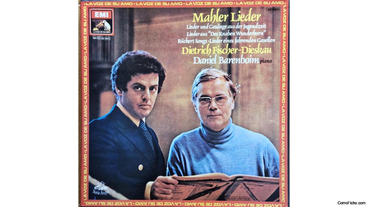 Cofre 3 LPs -MAHLER LIEDER-Baremboin y Fischer Dieskau