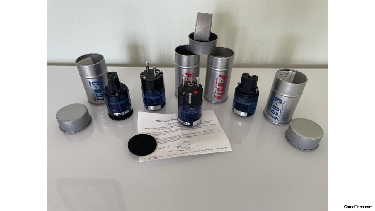 Conectores en rodio Oyaide IEC/schuko C 037/P 037e