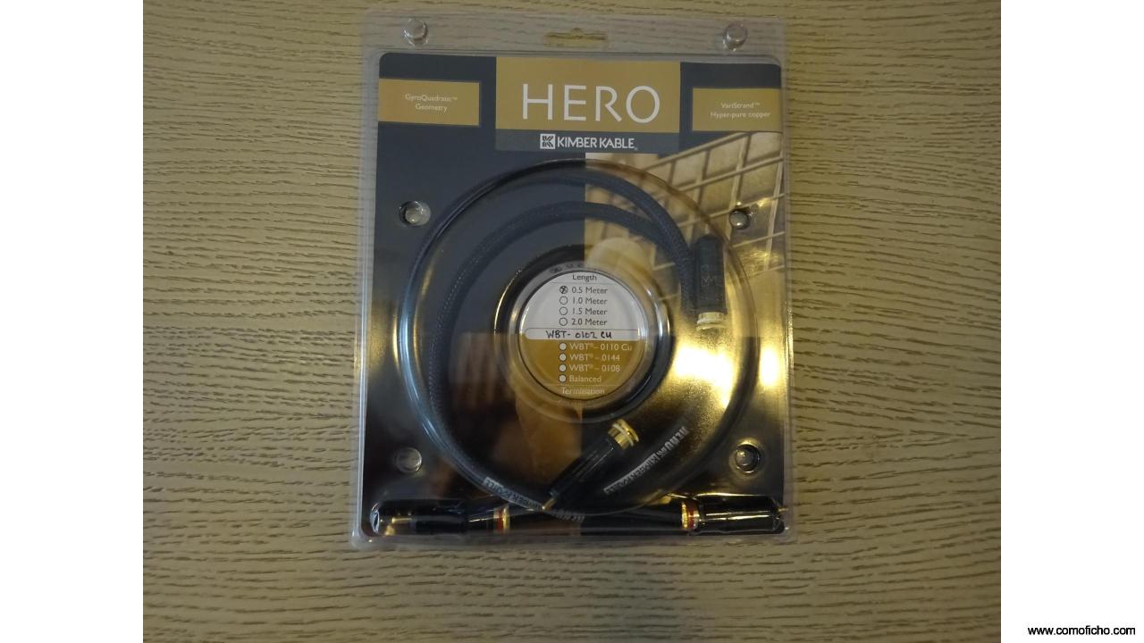 CABLE DE INTERCONEXIÓN KIMBER HERO. 0.5 METROS. CONECTORES WBT 0102 CU