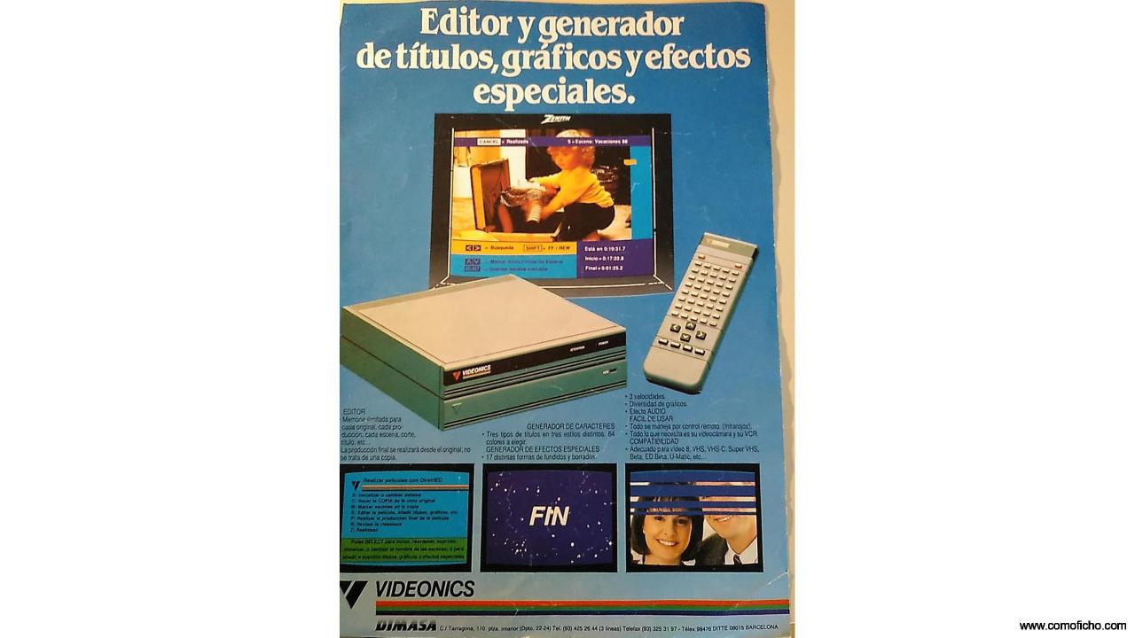 Videonics. Editor profesional de video de todos los formatos