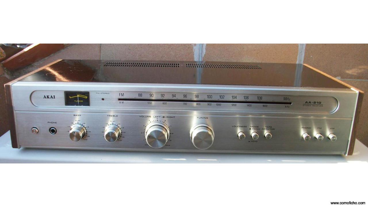 Amplificador (Receptor) Akai AA 810. Año 1976
