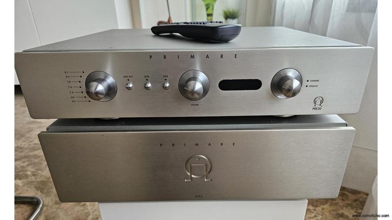 Preamplificador PRE30 y Etapa de potencia A33.2 de  PRIMARE