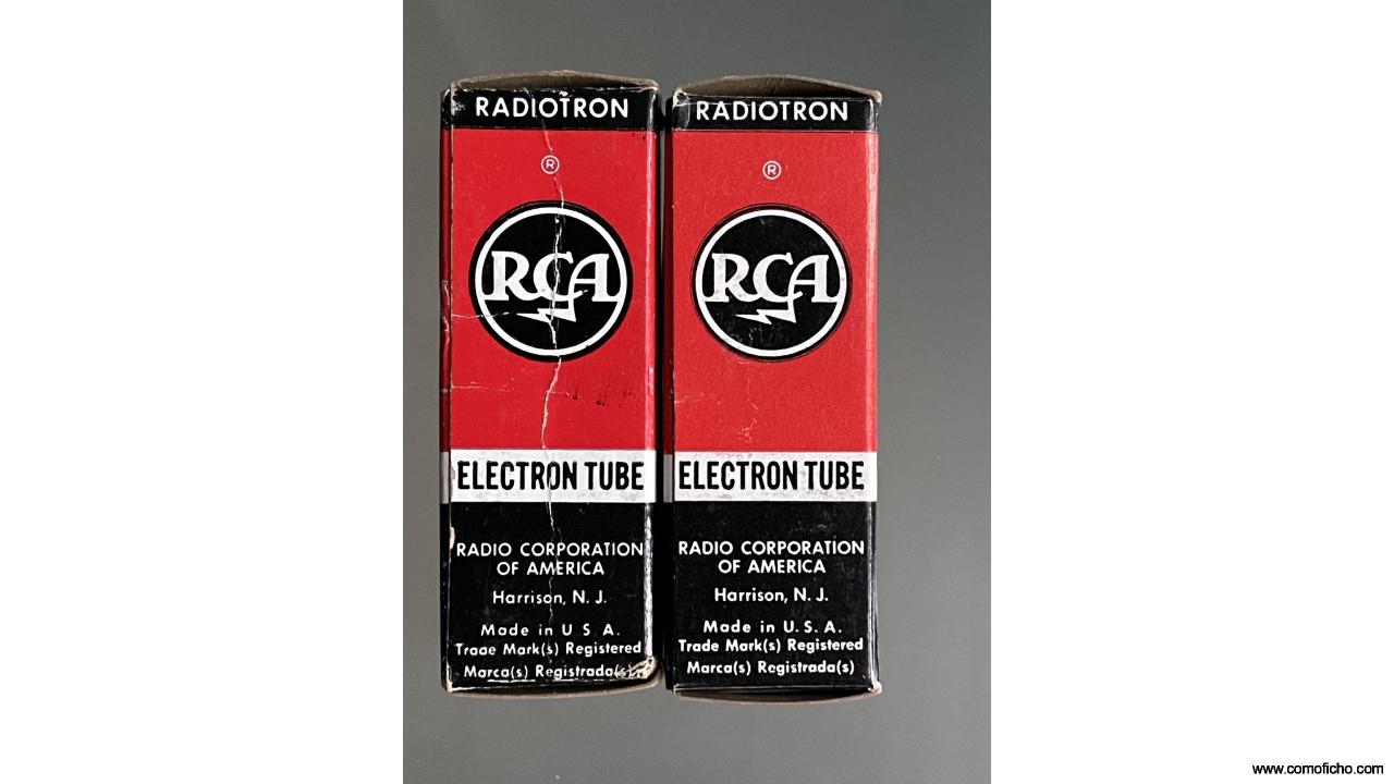 Pareja de tubos NOS RCA 12BH7A vintage