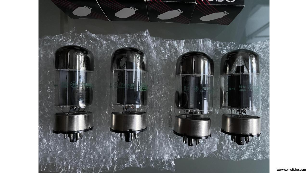 4 tubos NOS JAN GE 6550A grado militar