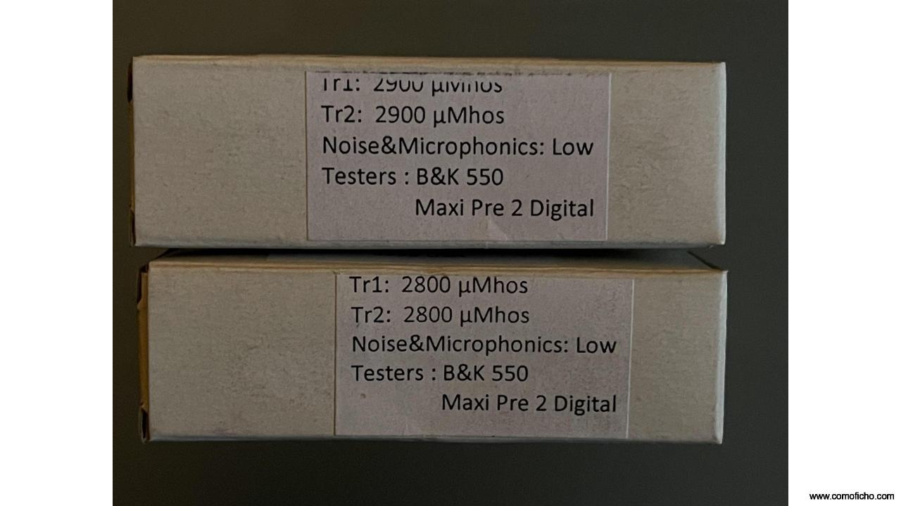 Pareja de tubos pareados NOS 12AU7 TUNG-SOL vintage