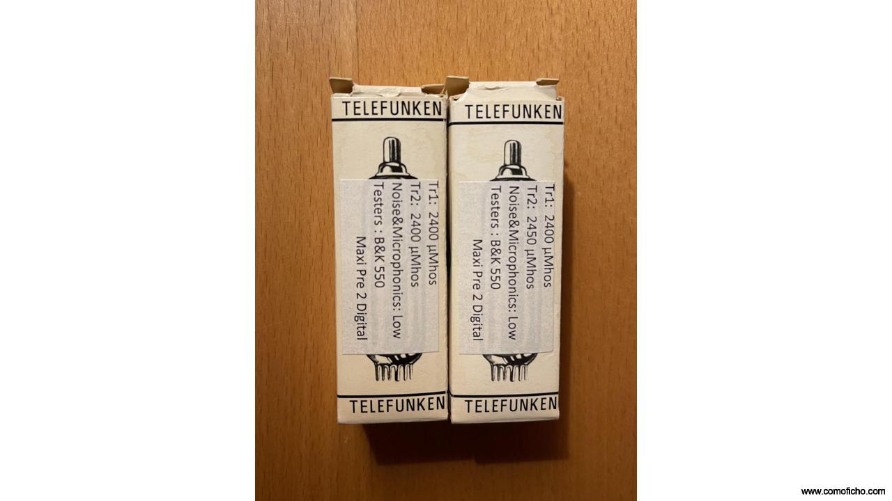 Par de tubos NOS 12AU7 Telefunken (ECC82) vintage