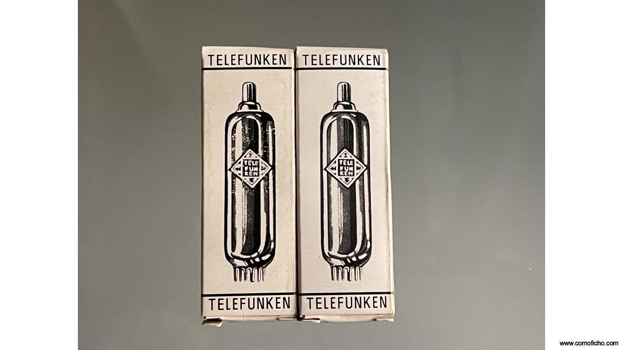 Par de tubos NOS 12AU7 Telefunken (ECC82) vintage