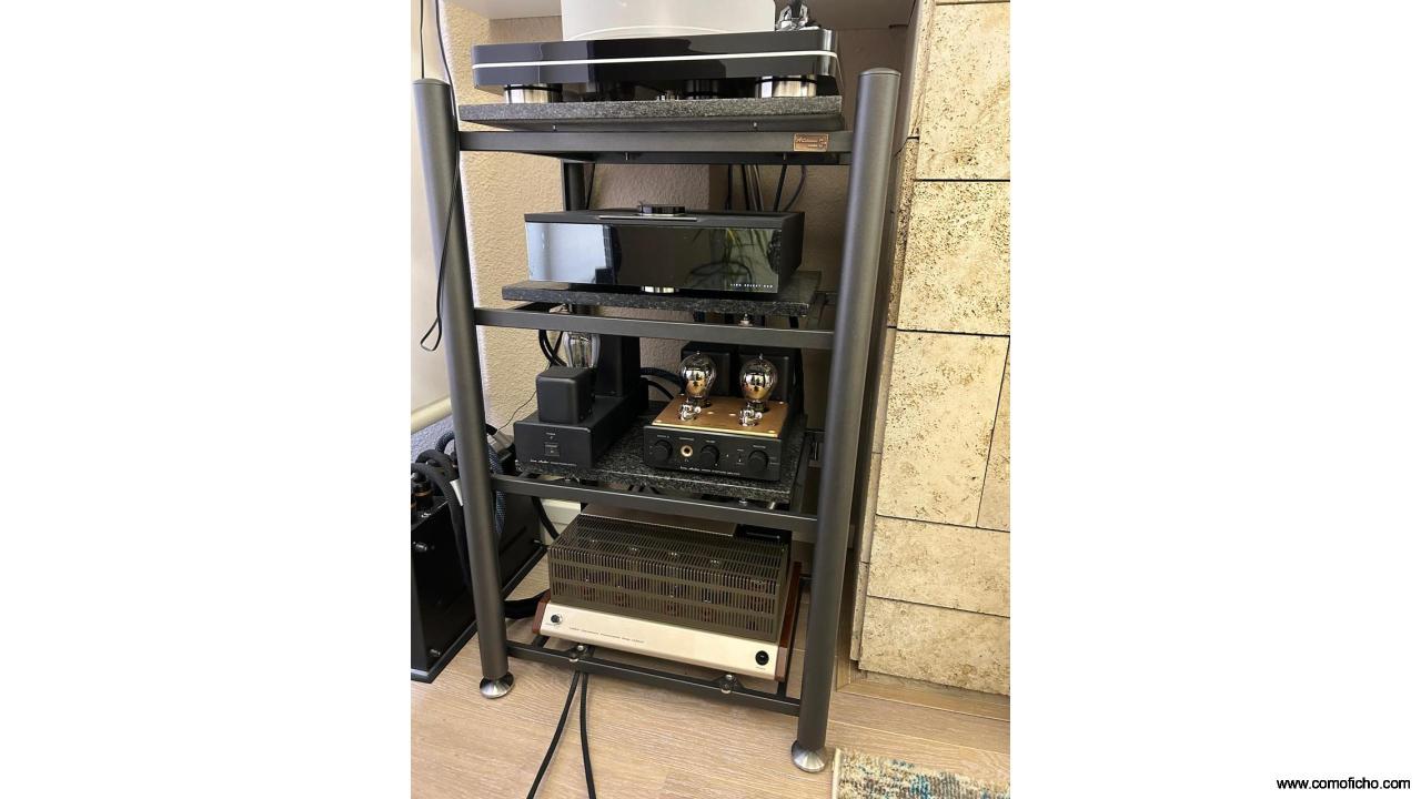 Bases de granito negro de Sudáfrica para equipo hi-fi.