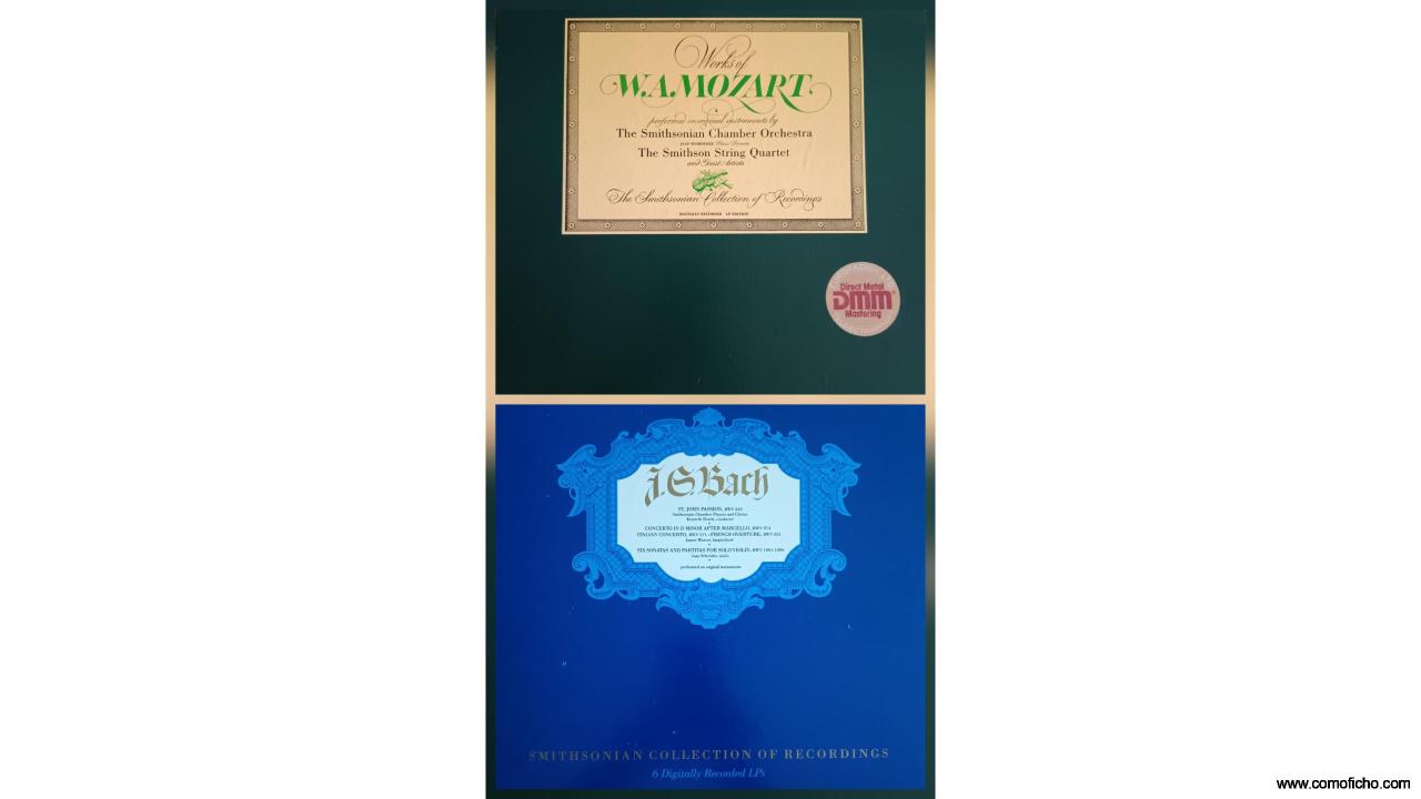 Lote Clasico Cajas vinilos Smithsonian: BACH y MOZART