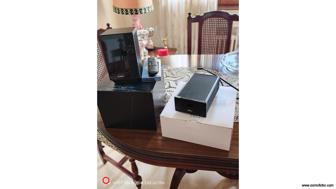 DAC/Streamer FiiO R7 + Filtro de corriente PL-50 + mando distancia