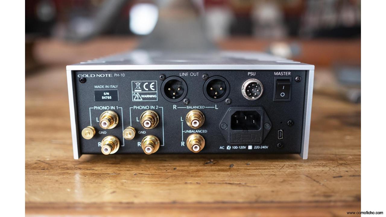 Previo Phono Gold Note PH10 y su fuente alimentación Gold Note PSU10