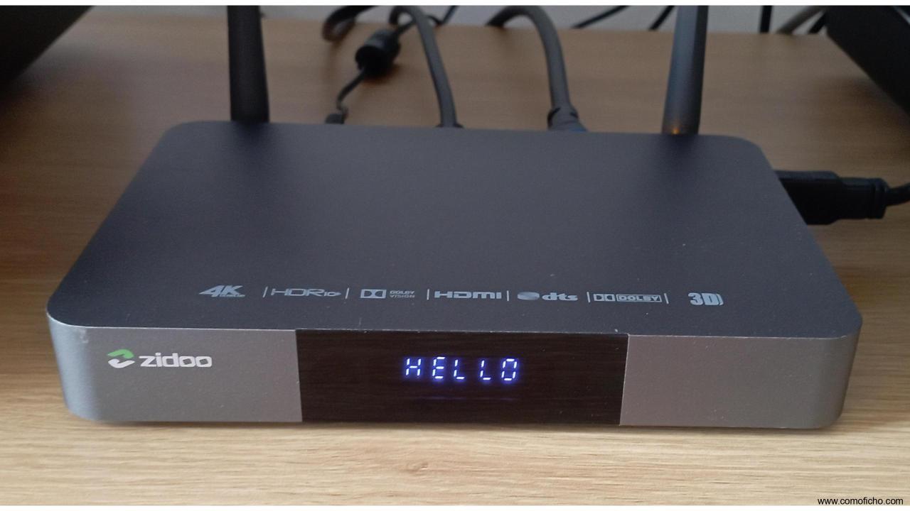 Reproductor multimedia Zidoo Z9X